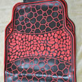 High Quality Water Cube Universal Automotive Carpet Car Floor Mats Rubber 5pcs Sets - Red